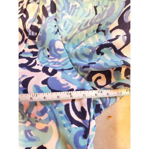 Lilly Pulitzer Blue/White Printed Tunic Dress W/ Tassel Details - S - Picture 11 of 11